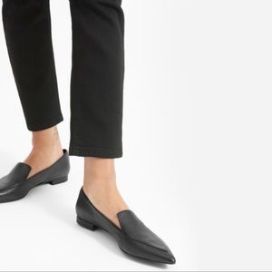 Everlane Boss Flat, Black Leather, 9